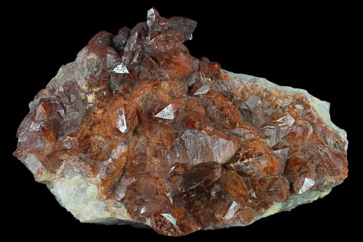 Natural, Red Quartz Crystal Cluster - Morocco #131359
